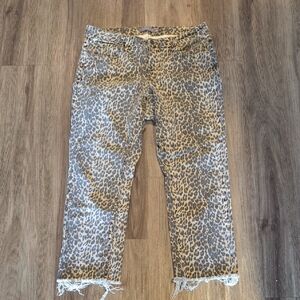 Just USA Leopard Print Ankle Jeans